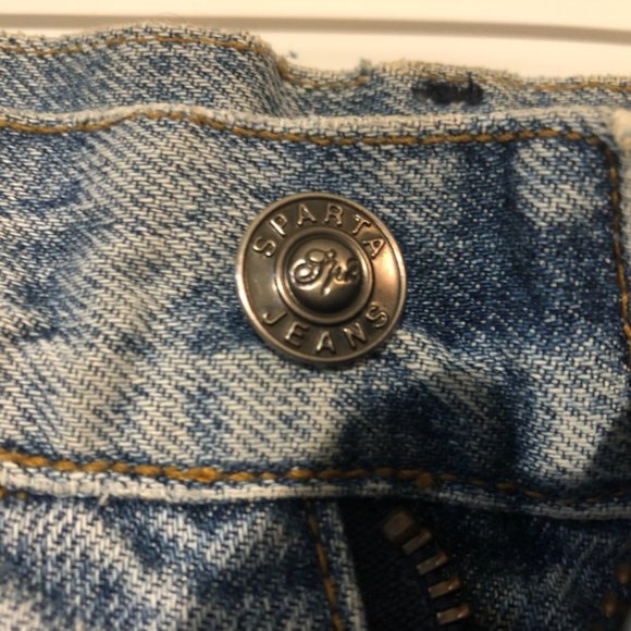 Vintage 100% Cotton High Rise Straight Slim Legged Jeans, Korean brand "Sparta" - Picture 4 of 8